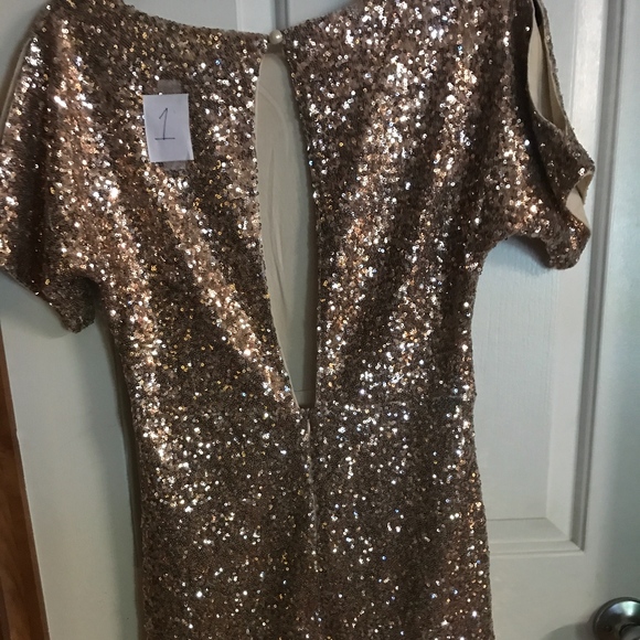 1. Rose Gold Sequin Dress - Picture 2 of 2